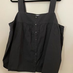 NEW WITH TAGS Old Navy Grey Button Front Sleeveless Tank